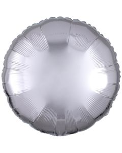 Rundluftballon aus Folie, Silber, 45 cm, 18"