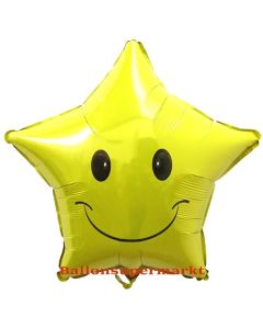 Folienballon Smiley Stern inklusive Helium