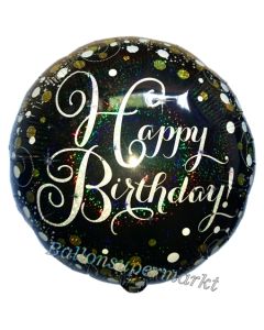 Geburtstags-Luftballon Sparkling Celebration Birthday, ohne Helium-Ballongas