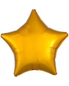 Sternballon aus Folie, Gold, 45 cm, inklusive Ballongas Helium
