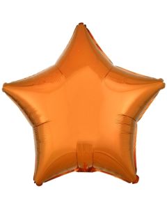 Sternballon aus Folie, Orange, 45 cm, Folienballon mit Ballongas Helium