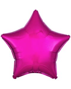 Sternballon aus Folie, Pink, 45 cm, Folienballon mit Ballongas Helium