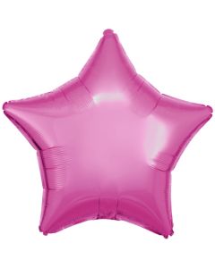 Sternballon aus Folie, Rosa, 45 cm, Folienballon mit Ballongas Helium