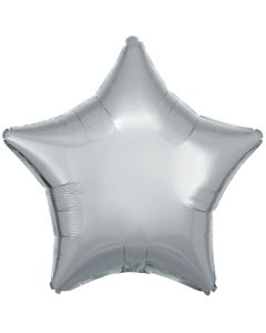 Sternballon aus Folie, Silber, 18"