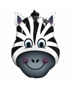 Verrücktes Zebra Luftballon aus Folie mit Helium