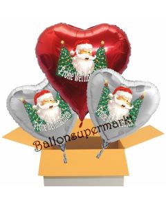 3 Luftballons zu Weihnachten, Frohe Weihnachten Weihnachtsmänner