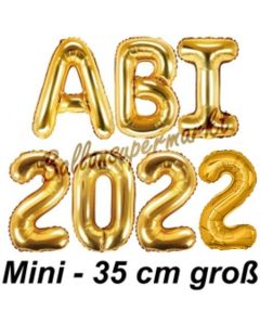 Abi 2022, Luftballons, 35 cm, Gold zur Abiturfeier