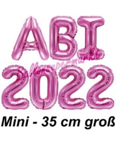 Abi 2022, Luftballons, 35 cm, Pink zur Abiturfeier