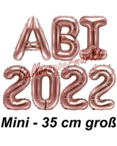 Abi 2022, Luftballons, 35 cm, Rose Gold zur Abiturfeier