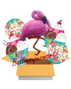 5 stück Luftballons zum Geburtstag, Flamingo Birthday
