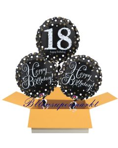 3 Luftballons aus Folie zum 18. Geburtstag, Sparkling Celebration