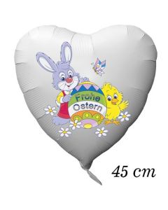 Helium Luftballon zu Ostern, Osterhase mit Osterei, Osterküken und Schmetterling
