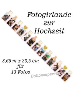 Fotogirlande zur Hochzeit für 13 Bilder