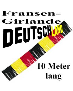 Fransengirlande Deutschland, Dekorations-Fransen-Girlande in Deutschland-Farben