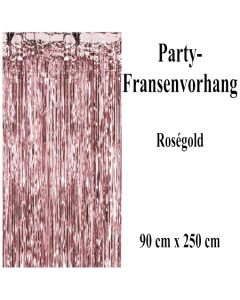 Silvesterdekoration und Partydekoration, rosegoldener Fransenvorhang