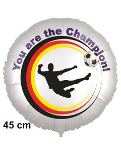 Fußball Luftballon. You are the Champion! 45 cm ohne Helium