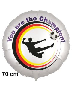 Fußball Luftballon. You are the Champion! 70 cm ohne Helium