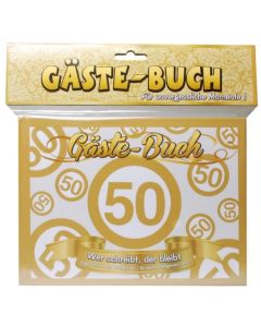 Gästebuch Zahl 50 zu Goldhochzeit, 50. Geburtstag und Jubiläum