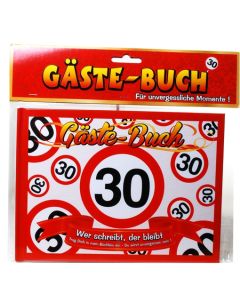 Gästebuch zum 30. Geburtstag, Verkehrsschild 30