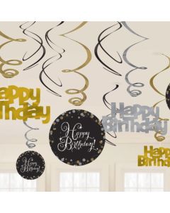 Sparkling Celebration Birthday Swirls, Deko-Wirbler zum Geburtstag