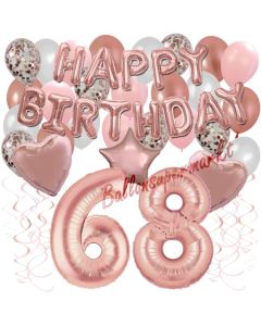 Dekorations-Set mit Ballons zum 68. Geburtstag, Happy Birthday Dream, 42 Teile