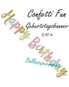 Geburtstagsbanner Confetti Fun