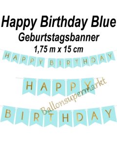 Geburtstagsbanner Happy Birthday Blue