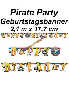 Kindergeburtstagsbanner Pirate Party