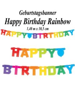 Geburtstagsbanner Rainbow Happy Birthday