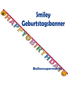 Geburtstagsbanner Smiley Comic