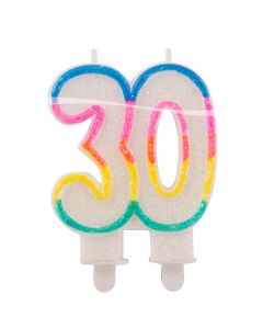 Geburtstagskerze Zahl 30 zum 30. Geburtstag