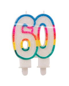 Geburtstagskerze Zahl 60 zum 60. Geburtstag