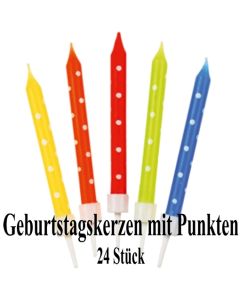 Geburtstagskerzen mit Pünktchen