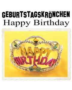 Geburtstagskrönchen Happy Birthday, Krone zur Geburtstagsparty