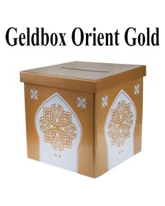 Geldbox Orient Gold, Gelddose für orientalische Hochzeiten