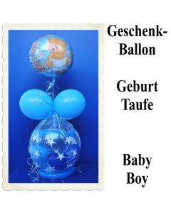 Geschenkballon zu Geburt und Taufe, Boy, Junge