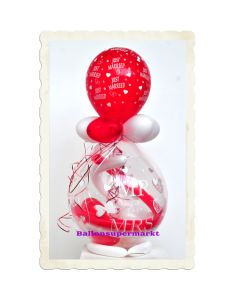 Geschenkballon zur Hochzeit, Mr & Mrs, Just Married