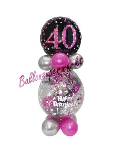 Geschenkballon Pink Celebration 40 zum 40. Geburtstag