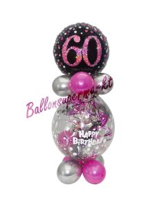 Geschenkballon Pink Celebration 60 zum 60. Geburtstag