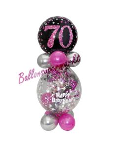 Geschenkballon Pink Celebration 70 zum 70. Geburtstag