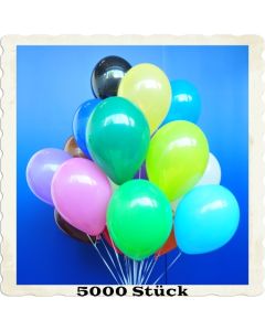 Luftballons 30 cm, Bunt gemischt, 5000 Stück