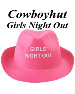 Cowboyhut Girls Night Out  in Pink zu Hen-Party und Junggesellinnenabschied