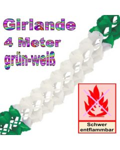 Girlande Grün-Weiß, 4 Meter