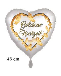 Folienballon ohne Helium: Goldene Hochzeit