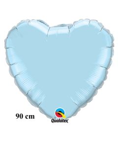 Großer Herzluftballon, 90 cm, hellblau