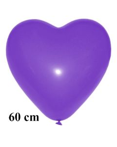 Großer Herzluftballon, blau, 60 cm