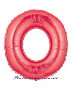Grosser-Luftballon-aus-Folie-Rot-100-cm-Zahl-0-Null, Zahlendekoration