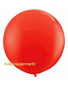 Großer Rund-Luftballon, Pastell Rot, 1 Meter