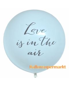 Großer Rund-Luftballon, Pastell Weiß, 1 Meter, Love is in the Air