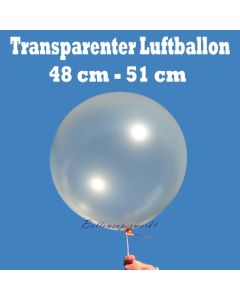 Großer transparenter Luftballon, 48-51 cm